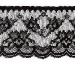Flat 3.75"Economy Lace 10 Mtrs Black - Click Image to Close